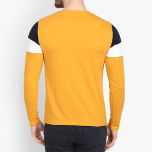 T-shirt pour homme à manches longues en coton léger 100% avec impression, logo personnalisé OEM, t-shirt à manches longues à séchage rapide - Product Image 4