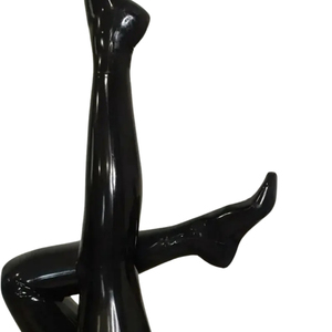 <b>Women</b> Over The Knee <b>Black</b> Opaque Pantyhose Seamless Spandex Polyester Sexy Style Daily Wear - Product Image 1