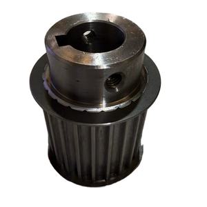 พูลเลย์ไทม์มิ่งขนาด 22T 8M ความกว้างสายพาน 50 มม. วัสดุเหล็ก ความกว้างสายพาน 40 มม. พร้อมหน้าแปลนเคลือบดำ EN8 - Product Image 1