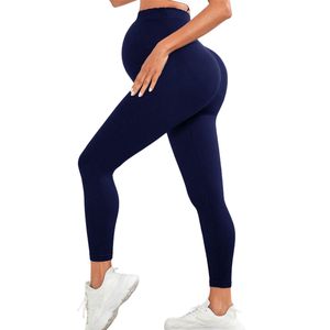 Leggings de Yoga Maternité Personnalisés en Gros OEM ODM pour Femmes – Taille Haute, Maille Unie, Extensibles dans les Quatre Sens, Respirants, Pantalons de Fitness pour la Grossesse - Product Image 3