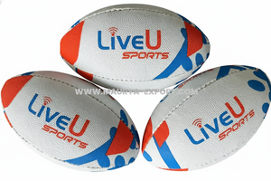 Different Color Machine Stitch Custom Printed Mini Rugby Ball / 21 Cms Rugby Ball - Product Image 5