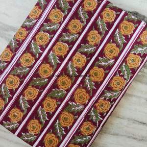 Tela de Algodón Cambray Estampada a Bloques 60x60, Tela de Algodón con Estampado Tradicional Jaipuri - Product Image 5