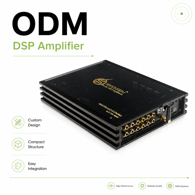 ODM Sennuopu DP-X680 Digital Sound Processors Audio Amplifier DSP Amp 12V with Bluetooth Automotive Sound for Car