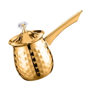 Cafetière turque et pot grec avec longue poignée - Design moderne en métal écologique - Pour la maison, la cuisine, les fêtes et les mariages - Product Image 3