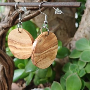 Pendientes de Madera Natural Hechos a Mano, Joyería de Moda, Ligeros, Ecológicos, Accesorios para Mujer, Color y Tamaño Personalizables - Product Image 6