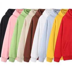 เสื้อฮู้ดแบบยูนิเซ็กซ์ สีพื้น ผ้าเฟรนช์เทอร์รี่ สวมใส่สบายๆ สำหรับฤดูใบไม้ร่วง ทรงปกติ มีกระเป๋า - Product Image 1
