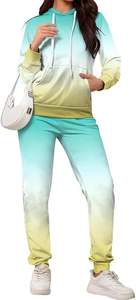 PINSV Conjuntos Deportivos Unisex Estampados de 2 Piezas, Conjuntos Casuales de Manga Larga con Capucha para Correr - Product Image 6