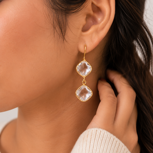 Pendientes Colgantes con Bisel de Latón Chapado en Oro Antiguo, Perlas de Imitación, Estilo Bohemio Clásico para Mujer, Directo de Fábrica - Product Image 4