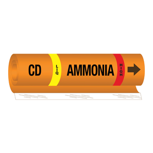 Marcador de Tuberías de Amoníaco Líquido Brady, Alta Concentración, Resistente a Químicos y al Calor, Señalización de Seguridad Industrial - Product Image 3