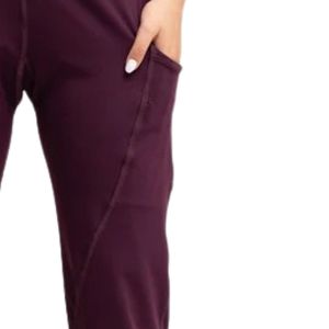 . <b>Women's</b> Burgundy High Waist Flare Pants <b>Stretch</b> Slim Fit Casual <b>Trousers</b> with Side Pockets Long Leg Soft Everyday Fashion - Product Image 3