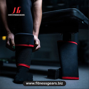 Genouillère en néoprène noir avec bordure rouge, à enfiler, compression, soutien, respirante, protection universelle unisexe toutes saisons - Product Image 6