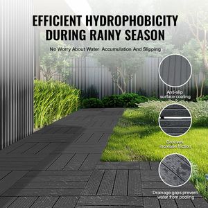 Piastrelle per Pavimenti a Incastro, Confezione da 10, 30x30 cm, 10 Metri Quadrati Pavimentazione Esterna in Plastica Impermeabile per Tutte le Condizioni Atmosferiche, Pavimento per Patio e Terrazza - Product Image 4