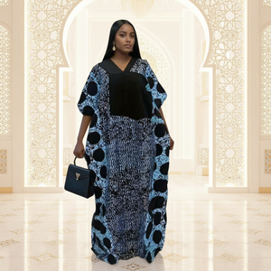 Nouvelle Collection 2026 – Robe Kanga Ethnique Décontractée pour Femme, Style Africain Estival, Imprimée, en Polyester Infroissable, avec Dentelle - Product Image 3