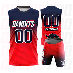 Nouvelle conception, uniforme de football 7v7 de haute qualité, maillot sans manches à capuche avec short, uniforme d'équipe personnalisé 7 sur 7, respirant - Product Image 6