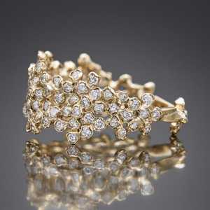 Pulsera de tenis clásica vintage con eslabones en S de moissanita, chapada en oro amarillo de 14K, joyería para mujer, producto hecho a mano al por mayor - Product Image 6