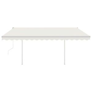 Toldo crema retráctil automático con postes 13,1 'x 9,8'-para refugio al aire libre - Product Image 4
