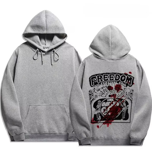 Sweat-shirt à capuche en molleton pour homme Freedom Festival 2026, blanc, décontracté, en coton tricoté, coupe classique, avec logo sur le devant et poche - Product Image 6