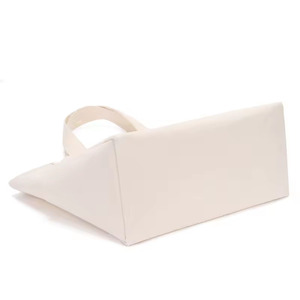 KIC STAR FASHION INDUSTRY Medium Cotton <b>Canvas</b> <b>Tote</b> Bag Letter Print Reusable Grocery Bag Front Pocket Long Shoulder Handles - Product Image 5