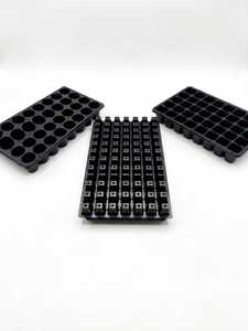 Bandeja de Plástico Rectangular Reutilizable de 50 Celdas para Semilleros, Plato de Cultivo Hidropónico, Bandeja de Propagación de PET Negra para Cultivo de Semillas - Product Image 2