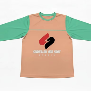 T-shirt de sport pour homme en maille, manches longues, écologique, anti-plis, anti-humidité, respirant, personnalisable OEM - Product Image 4