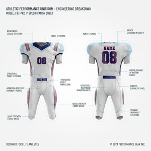 Stretchy Mesh Polyester Football Team Uniform Jersey Pants <b>Set</b> Moisture Wicking Sports Apparel Safety Padded Football Kit OEM - Product Image 2