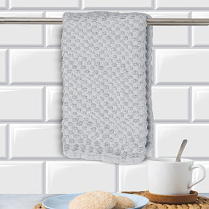 Serviettes de cuisine 100% coton écologiques, tissées à carreaux, à séchage rapide, lavables en machine, carrées et rectangulaires, résistantes aux enfants, en tissu éponge simple face - Product Image 3