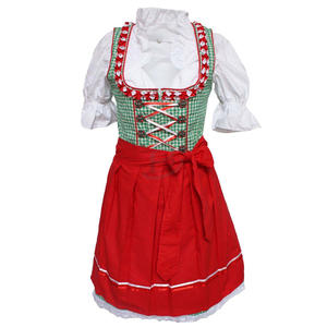 Robe traditionnelle pour femmes Oktoberfest, ensemble Dirndl, costume de carnaval, déguisement (Robe Dirndl Oktoberfest), danse sur scène, impression numérique - Product Image 3