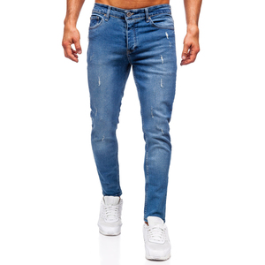Pantalon en jean pour homme, coupe droite classique et tissu robuste, idéal pour les tenues décontractées, les uniformes de travail et les tenues quotidiennes. - Product Image 1