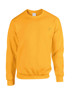Men's <b>Navy</b> Blue Crew Neck Pullover <b>Sweatshirt</b> Regular Fit Solid Color Knitted Cotton Casual Autumn Wear - Product Image 6