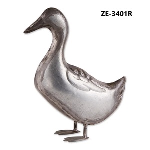 Handmade Wooden Duck Sculpture <b>Rustic</b> Animal Figure Tabletop Decor for Living Room - Product Image 3