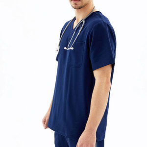 Uniformes Médicos para Hombre, Conjuntos de Tela Elástica Suave y Transpirable, Diseño Elegante, Tallas Grandes, Uniformes Médicos Personalizados para Farmacia - Product Image 3
