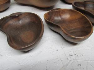 Juego de 7 Tazones para Ensalada de Madera de Monkey Pod, Hechos a Mano, Estilo Rústico, para Cocina, Vajilla, Suministro Global - Product Image 3