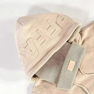 High Quality Custom Embossed Sweatshirt Oversized Men's White Blank Puff Print Hoodie <b>Plain</b> Custom <b>Hoodies</b> - Product Image 3