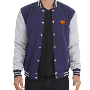 Vestes Letterman pour hommes sur mesure en gros, en toile, col montant, logo frontal, respirantes, imperméables, pour l'hiver - Product Image 1