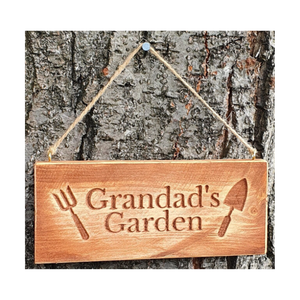 Letrero de Jardín de Madera Maciza Personalizado, Placa Decorativa para Exteriores Grabada con Láser, Letreros de Madera Personalizados para Jardín, Tiendas de Regalos y Viveros - Product Image 1