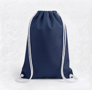 Custom Logo <b>Drawstring</b> Gym Bag Cotton Fabric Sports <b>Backpack</b> Cinch Fitness Bag for Training Travel - Product Image 3