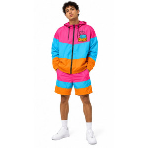 Conjunto Deportivo Personalizado para Hombre, Transpirable, de Dos Piezas, Chaqueta Cortavientos de Nailon, Sudadera con Capucha y Pantalones Cortos, para Correr, Fitness y Deportes - Product Image 3