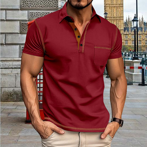 Camisetas de Manga Corta de Alta Calidad para Verano, Tejido Sólido de Secado Rápido, Estampado Digital, Poliéster y Spandex, para Cuello Redondo, Estilo Casual de Negocios - Product Image 2