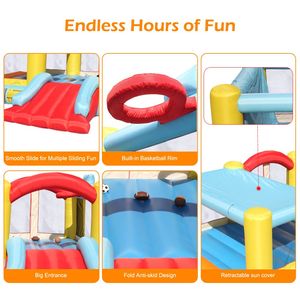 Gran Castillo Inflable para Exteriores con Aro de Baloncesto y Tobogán, Equipo de Diversión Inflable para Casa de Brinco - Product Image 2