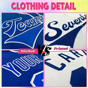 Maillot de softball personnalisé bleu pour femme, chemise de baseball personnalisée avec nom et numéro d'équipe, pull athlétique à manches courtes - Product Image 3