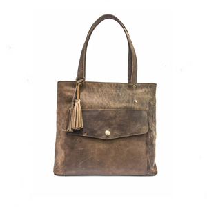 Sac fourre-tout vintage pour femme en cuir véritable, prix de gros, avec doublure douce et une élégance qui convient au style quotidien - Product Image 1
