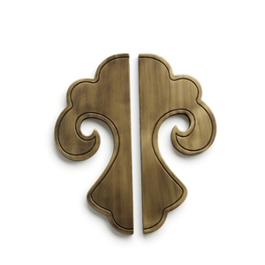 Poignée de porte décorative en laiton antique durable Nimbus Modern |   Quincaillerie architecturale en forme de volute pour portes d'entrée d'hôtel - Product Image 2