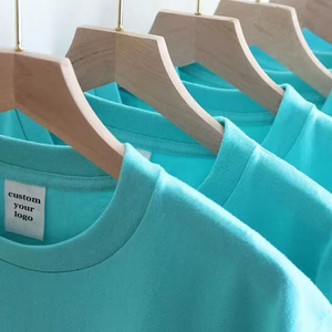 <b>Men's</b> <b>Turquoise</b> Short Sleeve O-Neck T-<b>Shirt</b> 100% Cotton Knitted Oversized Fit Streetwear Anti-Wrinkle Casual Solid Color Front - Product Image 5