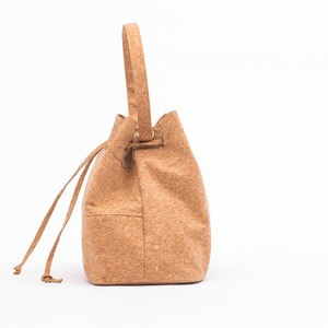 Recycled Natural Woodgrained Fashion Women Handbag Drawstring Tote bag - Product Image 4