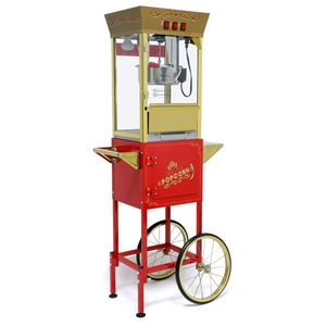 Carrello per Popcorn Vintage da 12oz con Ruote, Macchina Commerciale in Acciaio Inox Stile Cinema - Product Image 6