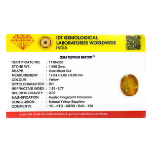 8.3 Carat Loose Yellow Sapphire Gemstone for Fine Jewelry - Product Image 4