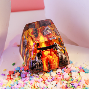 Keycaps Mystiques Anime, Keycaps Artisanaux Personnalisés, Keycaps Anime Mignons, Keycaps Verts, Ensemble de Keycaps, Keycaps en Résine - Product Image 1