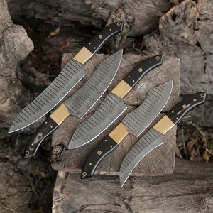 Professional Hand Forged OEM Handmade Damascus Kitchen <b>Knife</b> <b>Set</b> 5 Piece Professional Chef <b>Knives</b> Wooden Handle Wholesale - Product Image 5