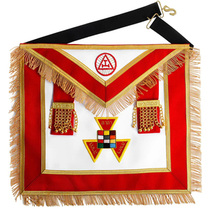 Master Mason Blue Lodge Apron Embroidered 3D Customized Freemason Regalia Ceremonial Accessory with <b>Sew</b>-On Badge - Product Image 1