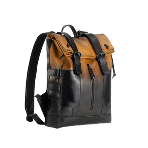 Premium Genuine <b>Leather</b> Rucksack Bag for Men Vintage Large Capacity Travel Hiking Camping <b>Laptop</b> <b>Backpack</b> Waterproof OEM - Product Image 5